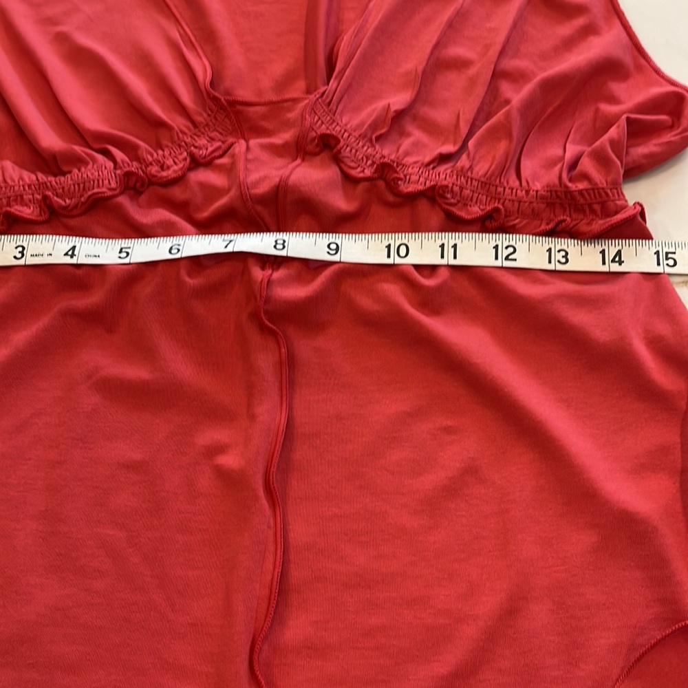Max Studio Burnt Orange cute summer sleeveless top. Worn once very flattering. - Picture 7 of 9
